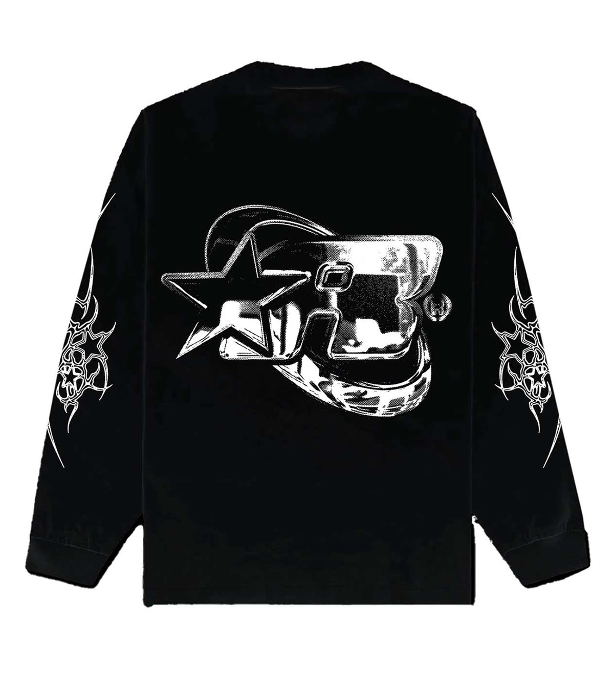 Restock AR Chrome Logo L/S Tee Black