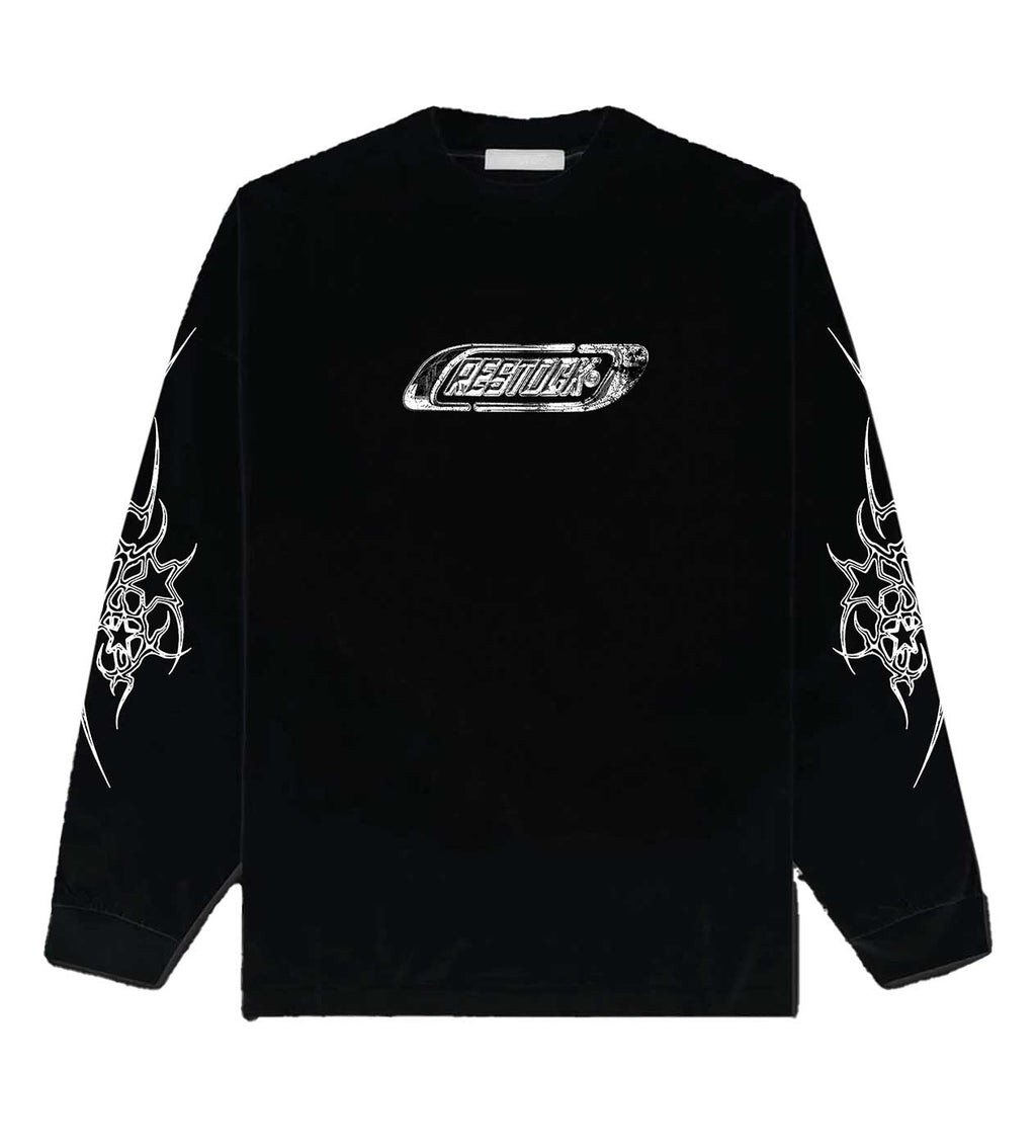 Restock AR Chrome Logo L/S Tee Black