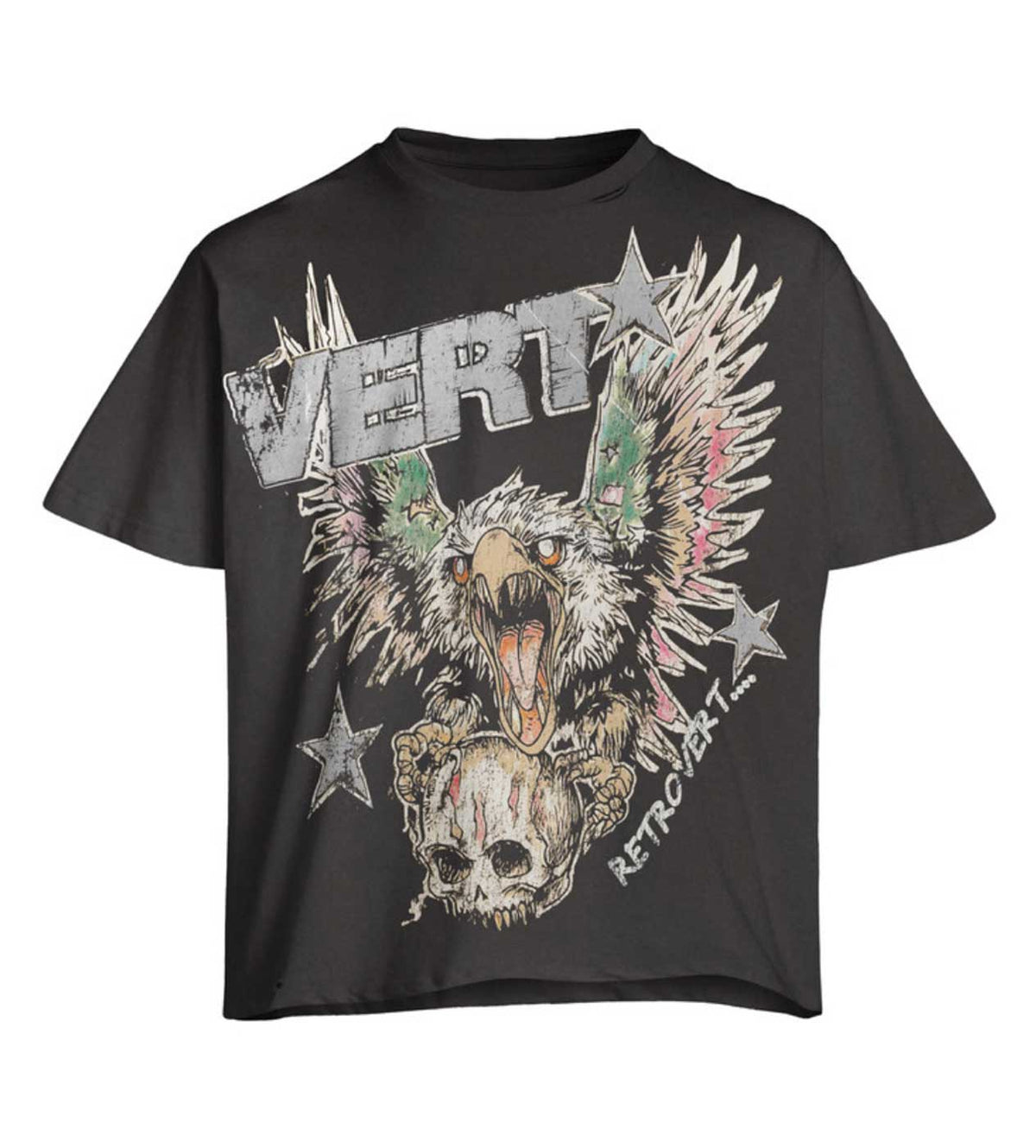 Retrovert Falcon Skull Tee Black/Grey