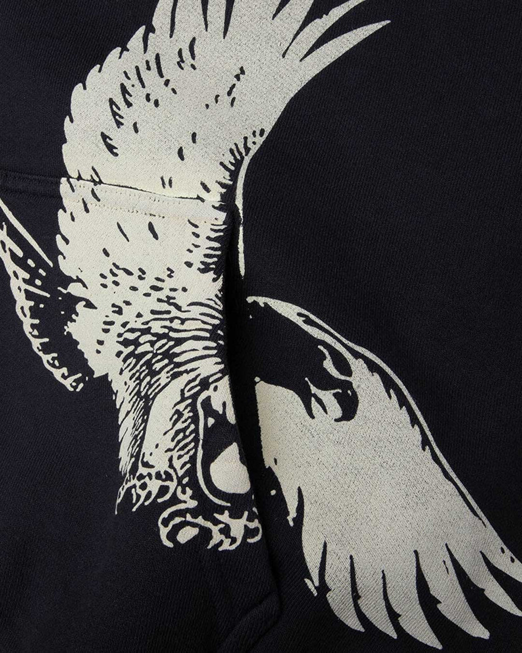 Rhude Eagle Pass Zip Up Hoodie Black