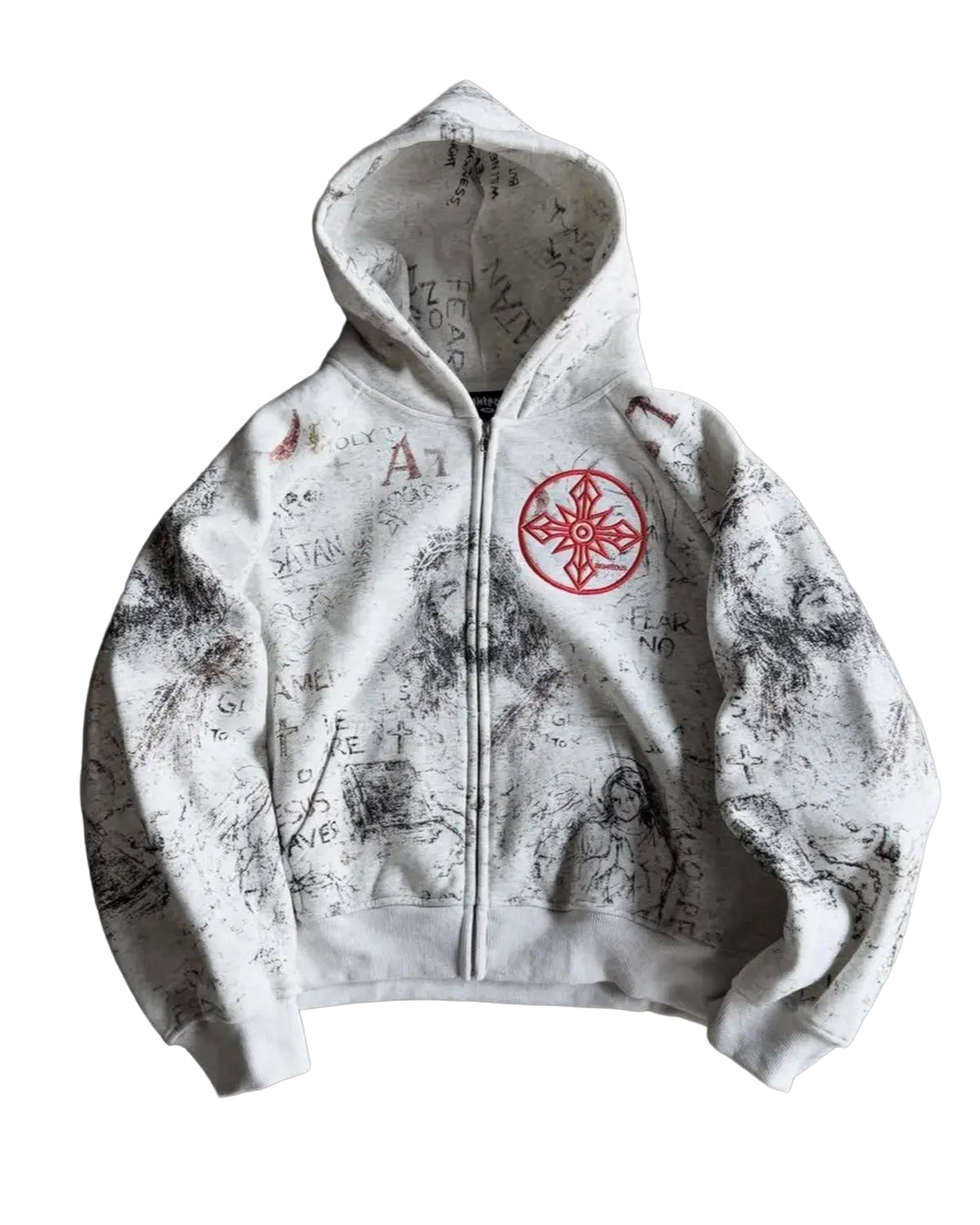 Righteous Fear No Evil Hoodie Grey