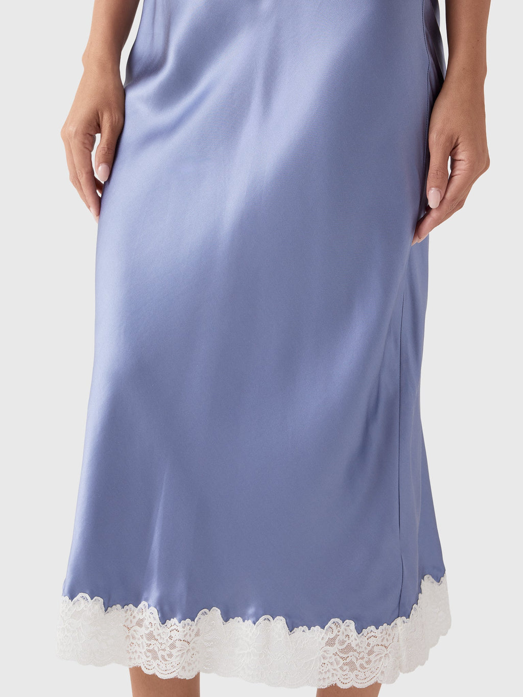LoveShackFancy Women's Janella Silk-Blend Midi Slip Skirt