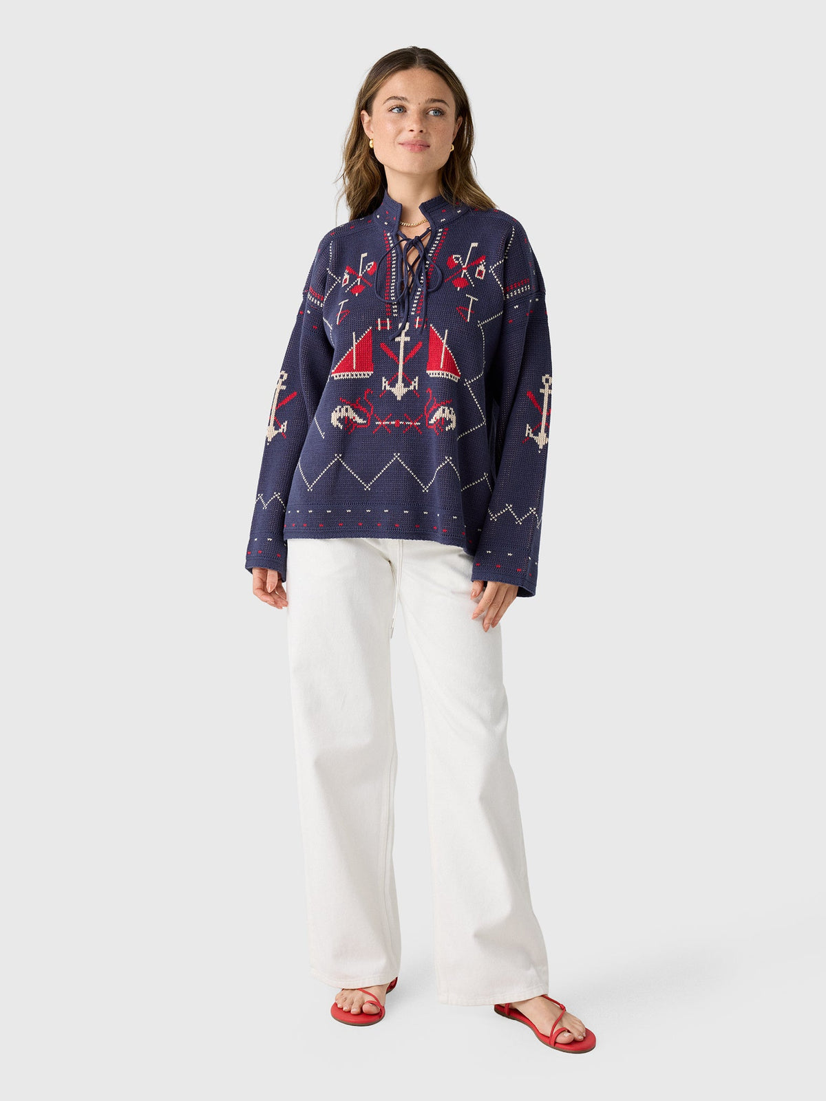 The Great Women's The Fisherman Laceup Pullover