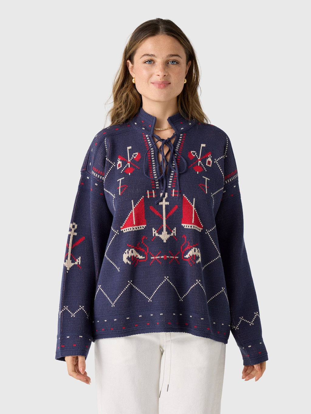 The Great Women's The Fisherman Laceup Pullover
