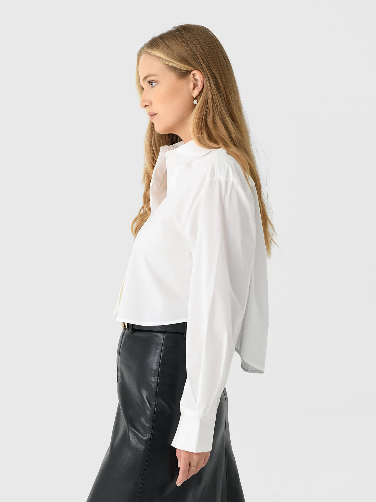 Simkhai Women's Renata Cropped Button-Down Shirt