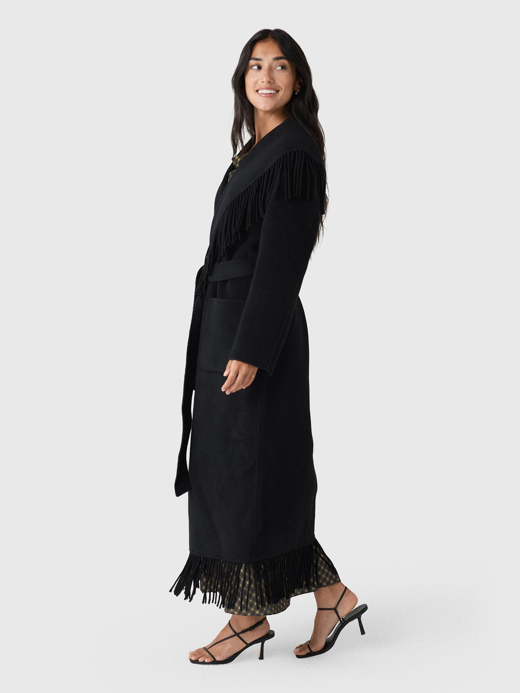 Simkhai Women's Carrie Fringe Robe Coat