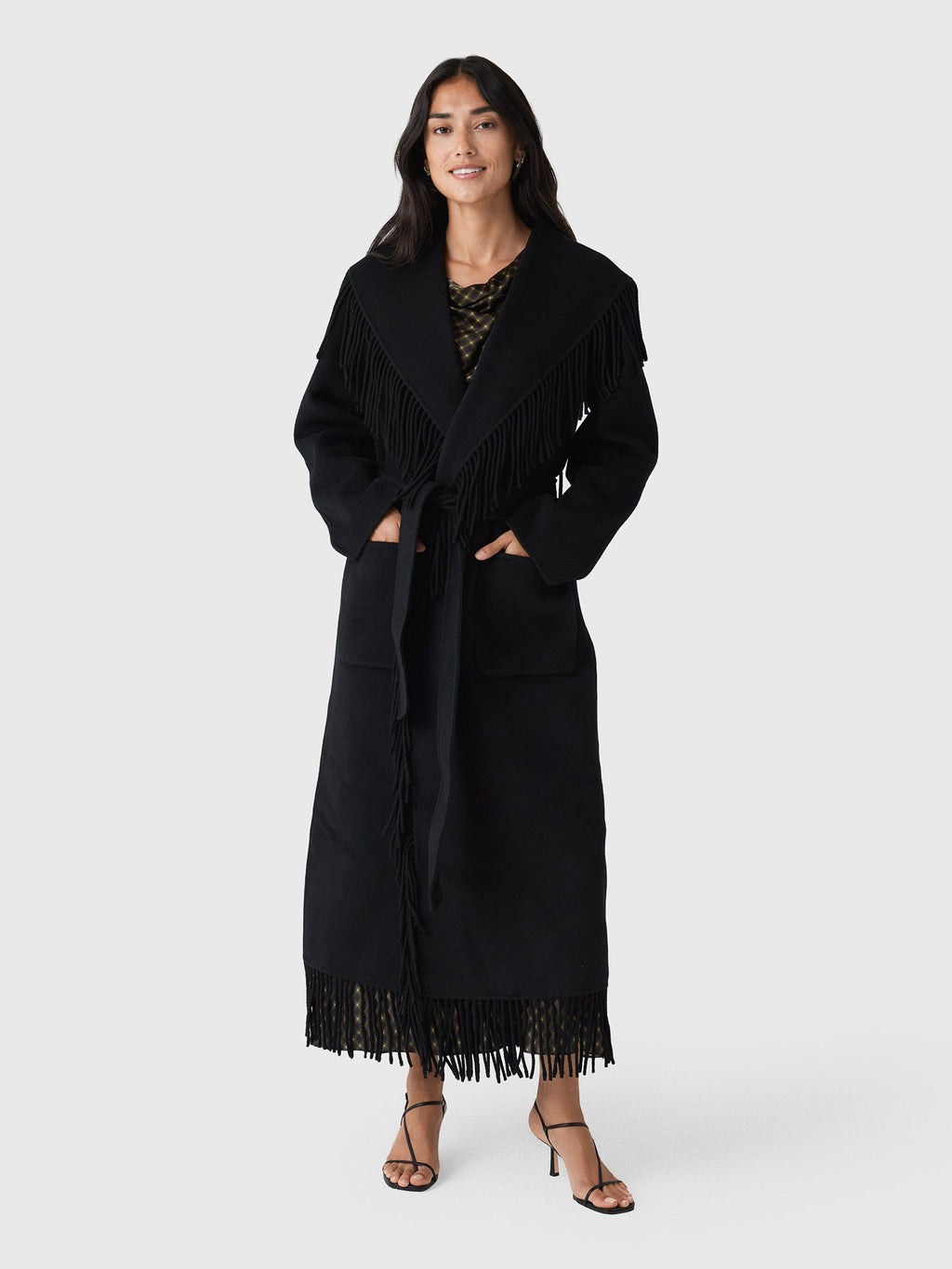 Simkhai Women's Carrie Fringe Robe Coat