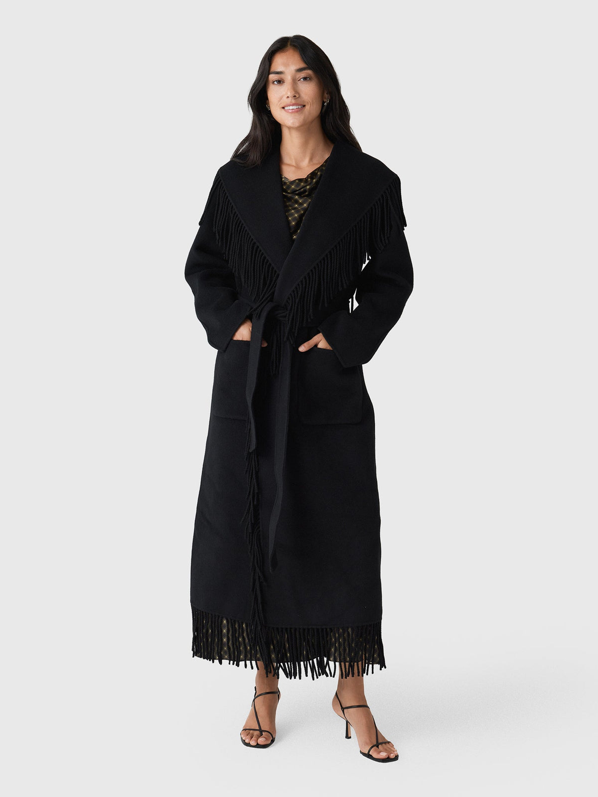 Simkhai Women's Carrie Fringe Robe Coat