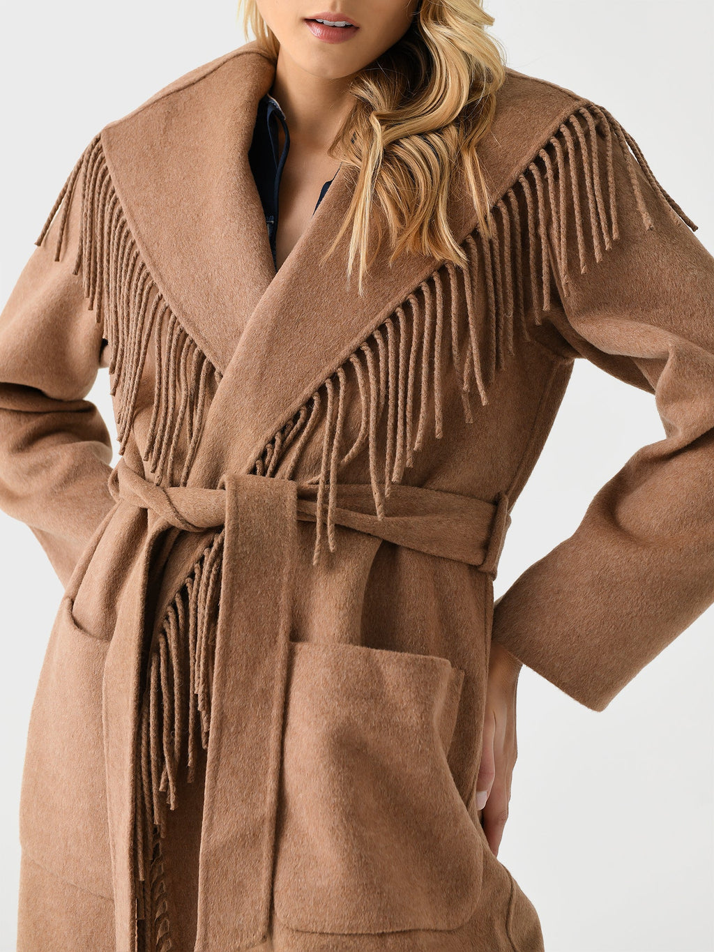 Simkhai Women's Carrie Fringe Robe Coat