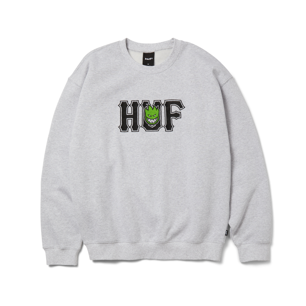 HUF x Spitfire Union Crewneck (Heather Grey)