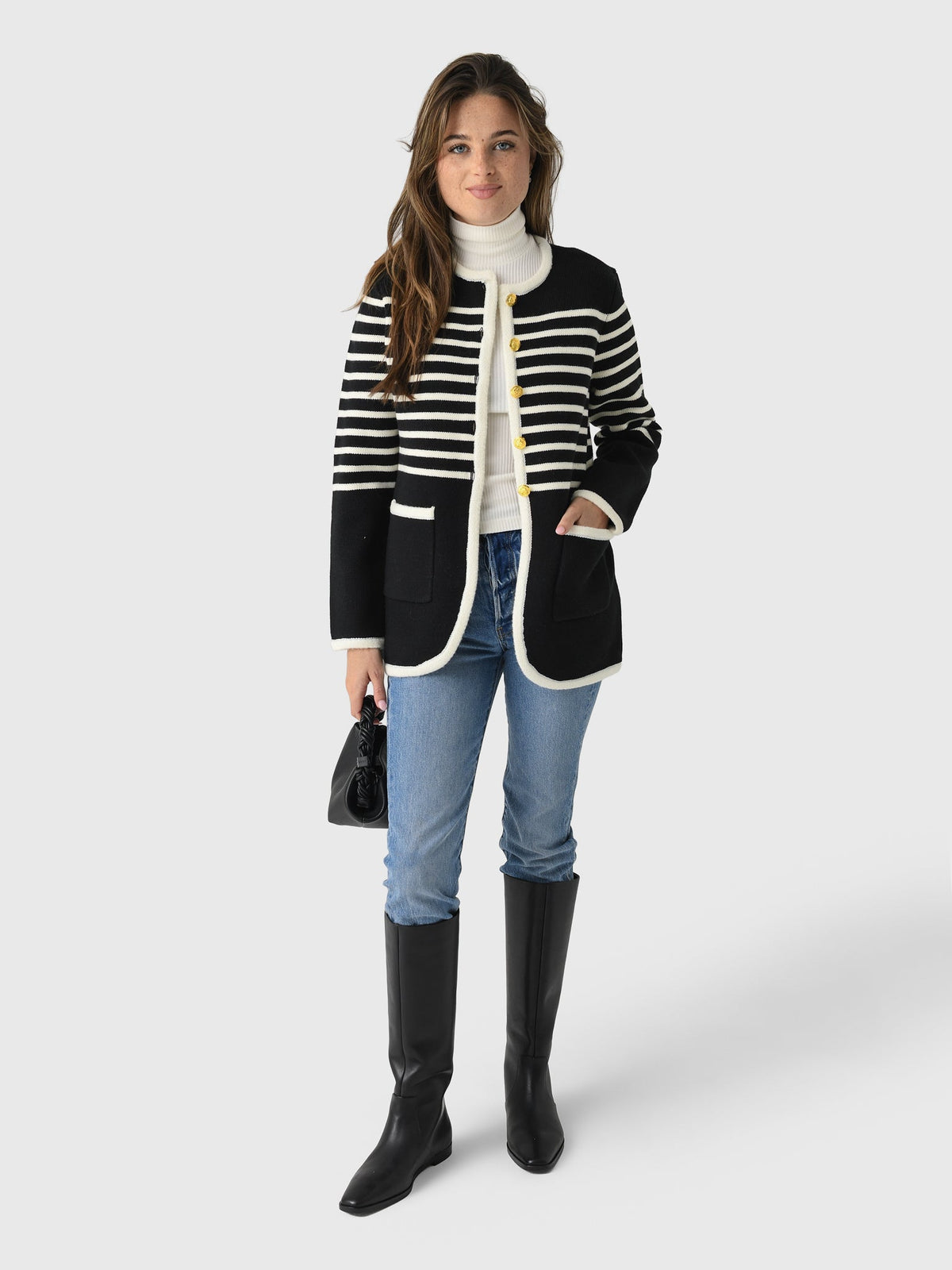 Eche Women's Knit Striped Cardigan