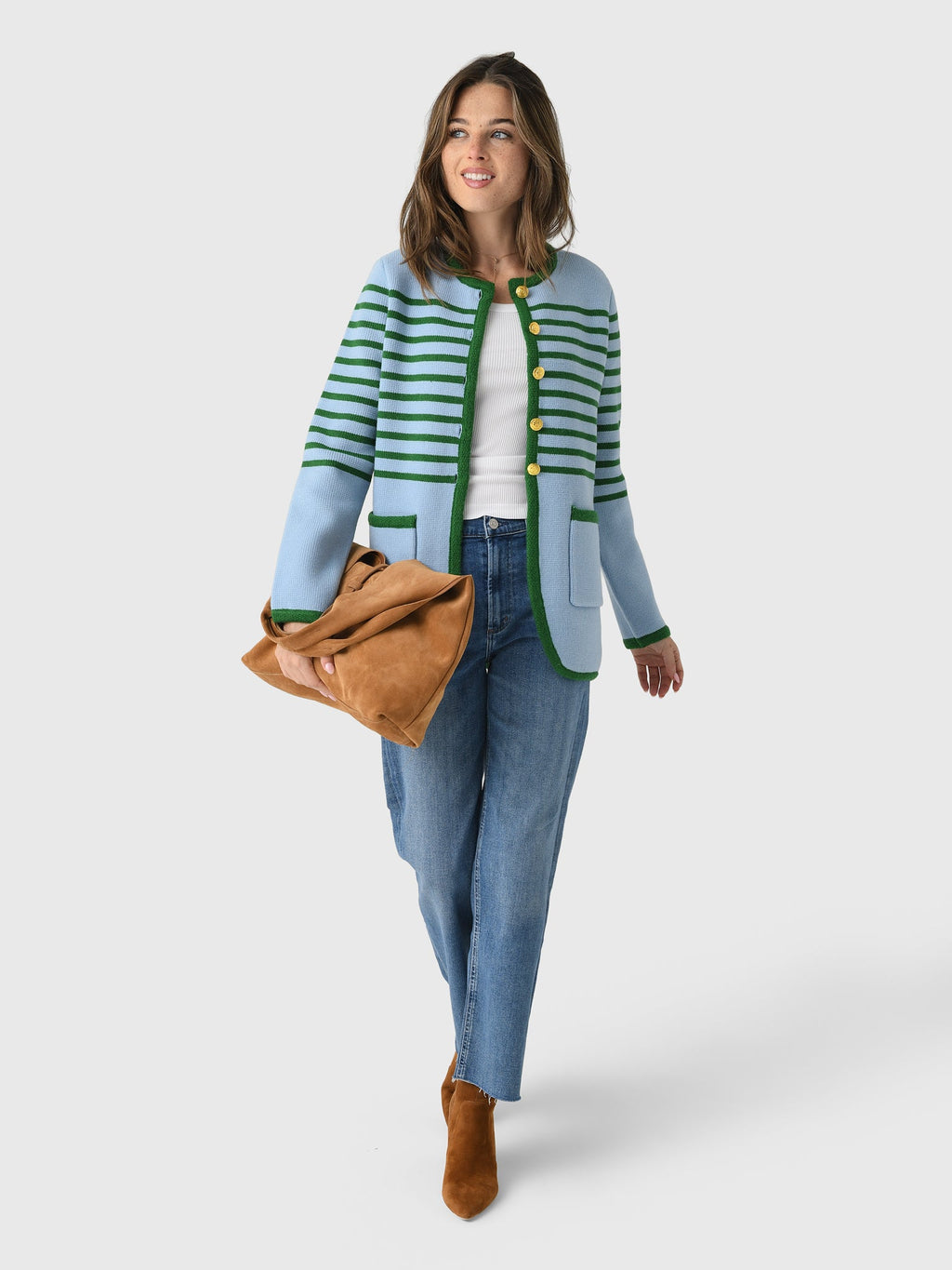 Eche Women's Knit Striped Cardigan