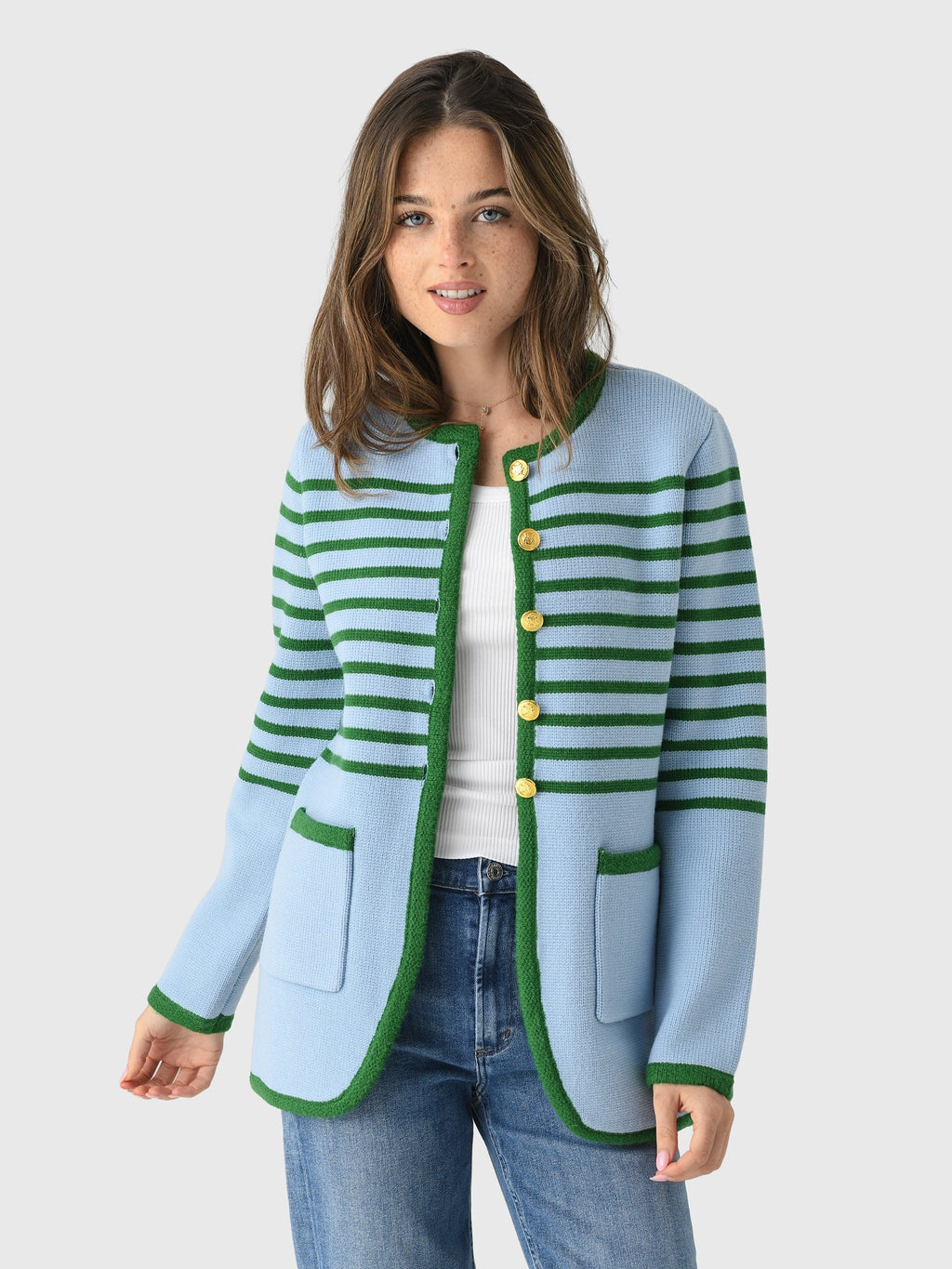 Eche Women's Knit Striped Cardigan