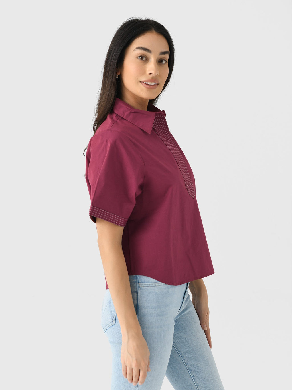 Never A Wallflower Women's Split Neck Top