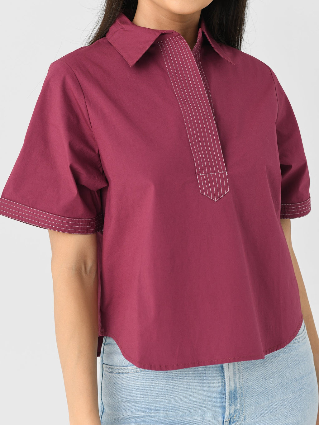 Never A Wallflower Women's Split Neck Top