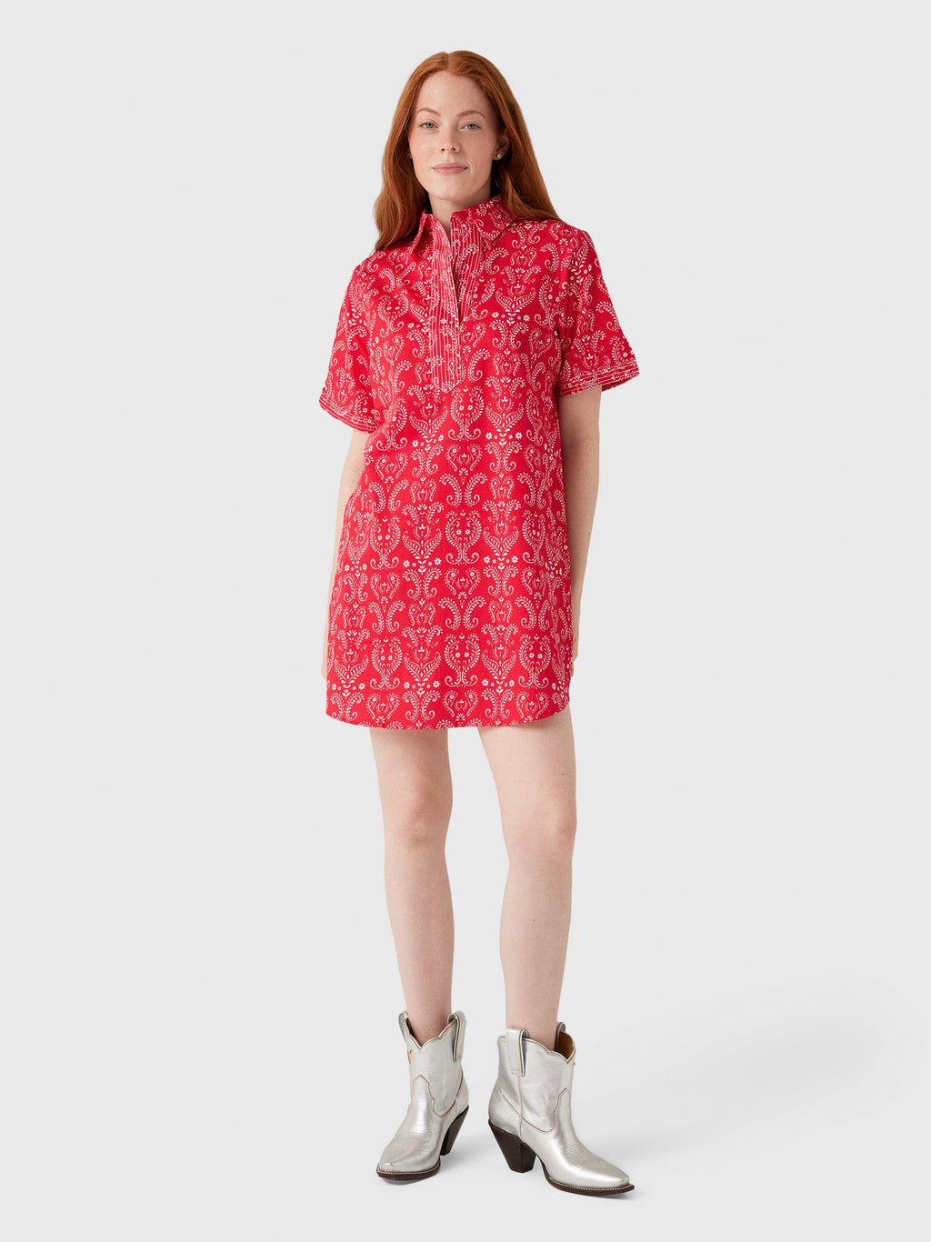 Never A Wallflower Women's Split Neck Dress