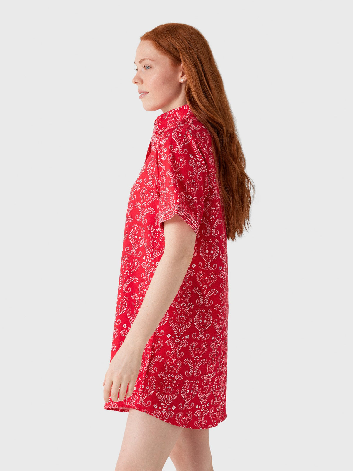 Never A Wallflower Women's Split Neck Dress