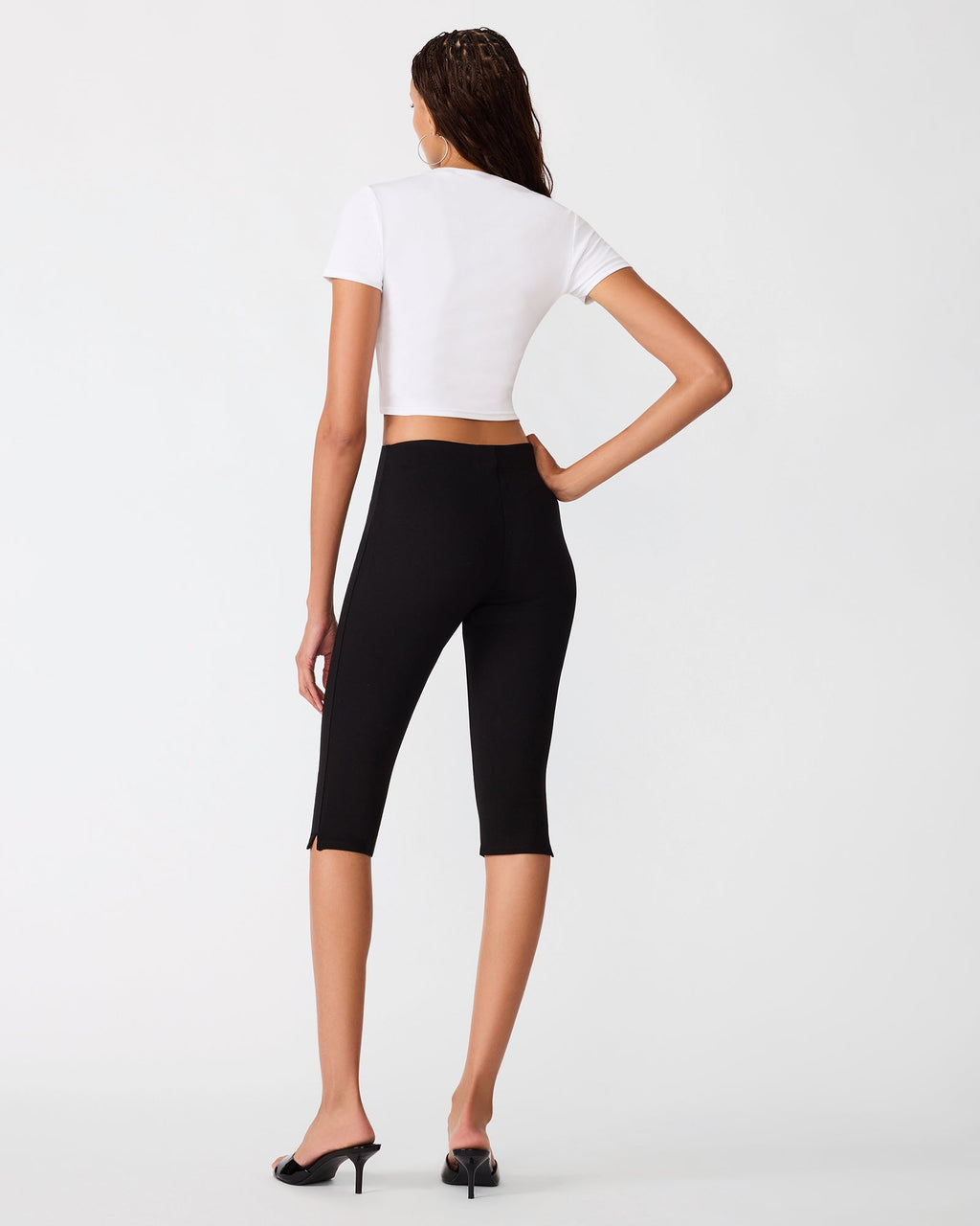 TERI KNIT CAPRI BLACK