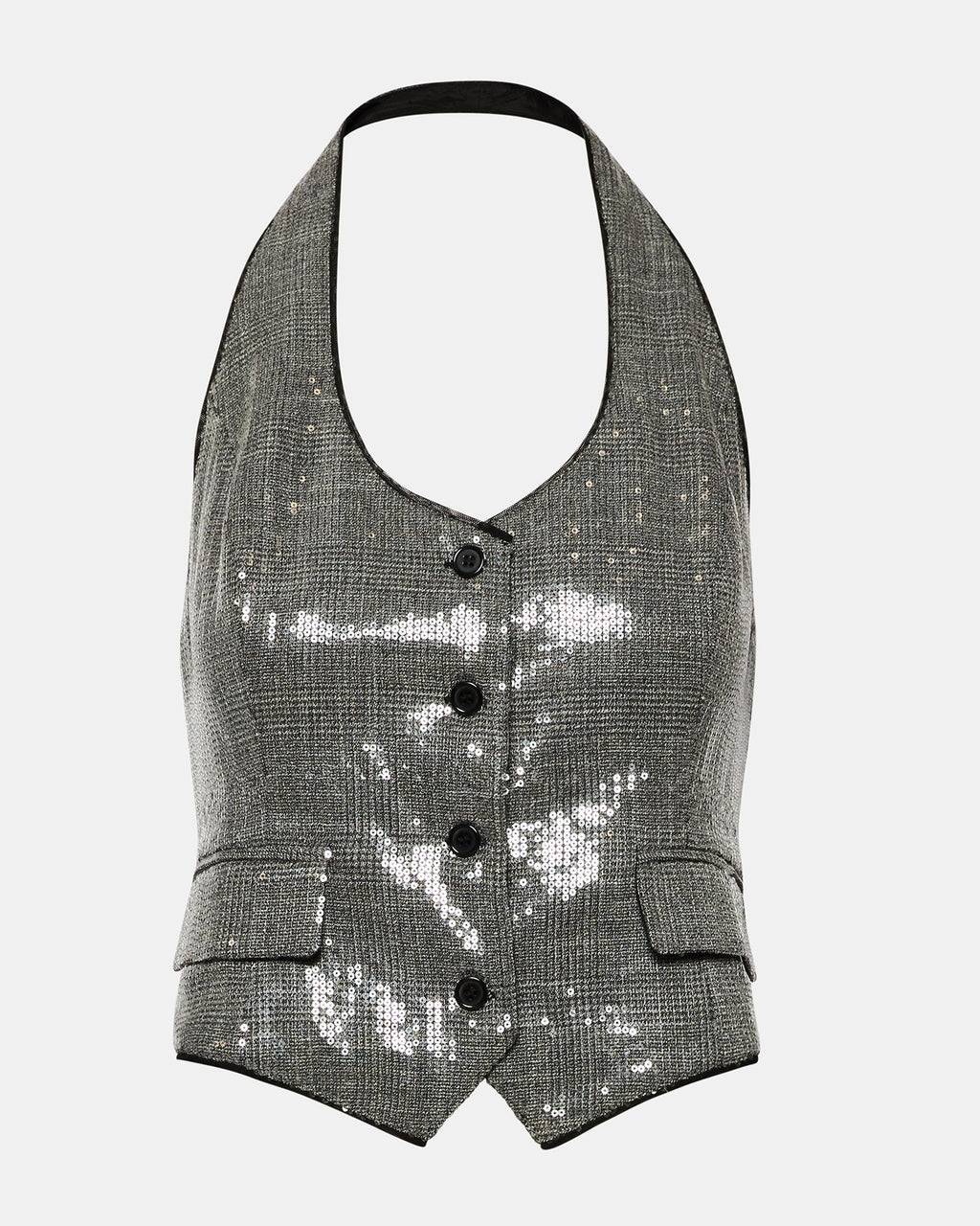 CHANDELLER VEST BLACK PLAID