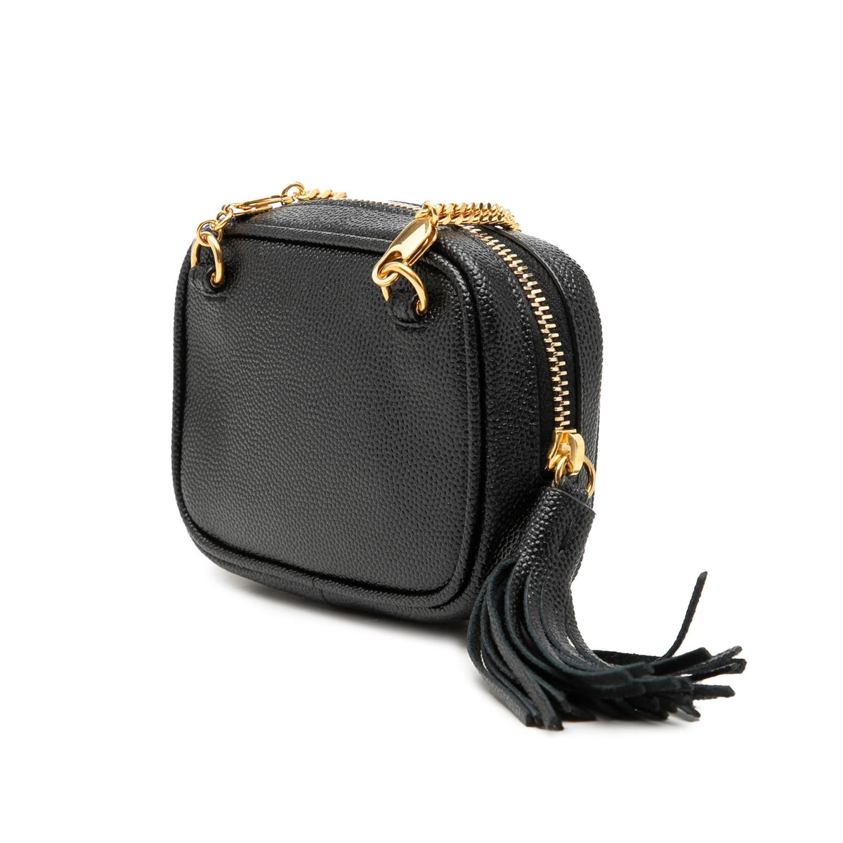 Saint Laurent Baby Matelasse Grain De Poudre Monogram Lou Camera Bag - Black