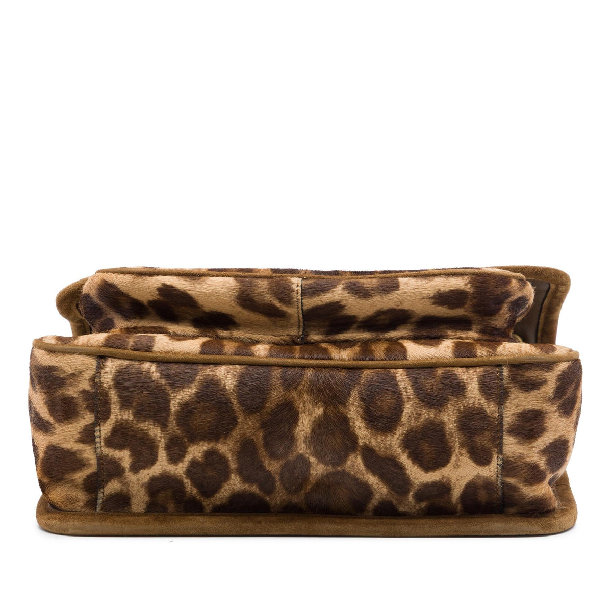 Saint Laurent Baby Pony Hair Leopard Print Niki Shoulder Bag - Brown