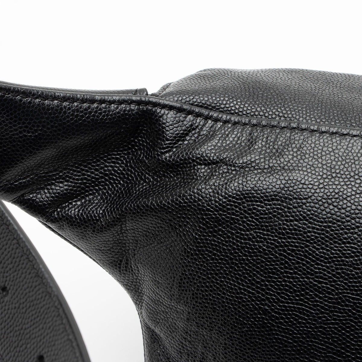 Saint Laurent Calfskin Monogram Cassandre Classic Belt Bag - Black