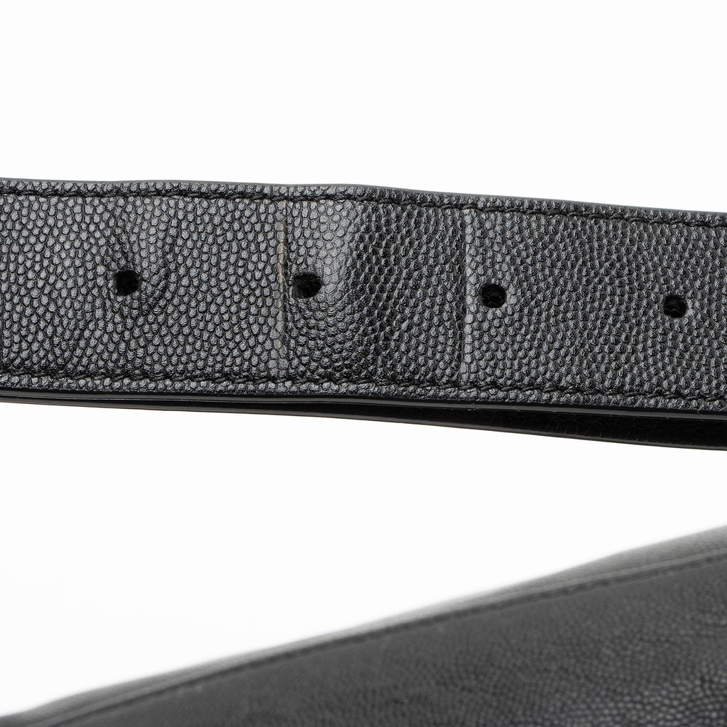 Saint Laurent Calfskin Monogram Cassandre Classic Belt Bag - Black