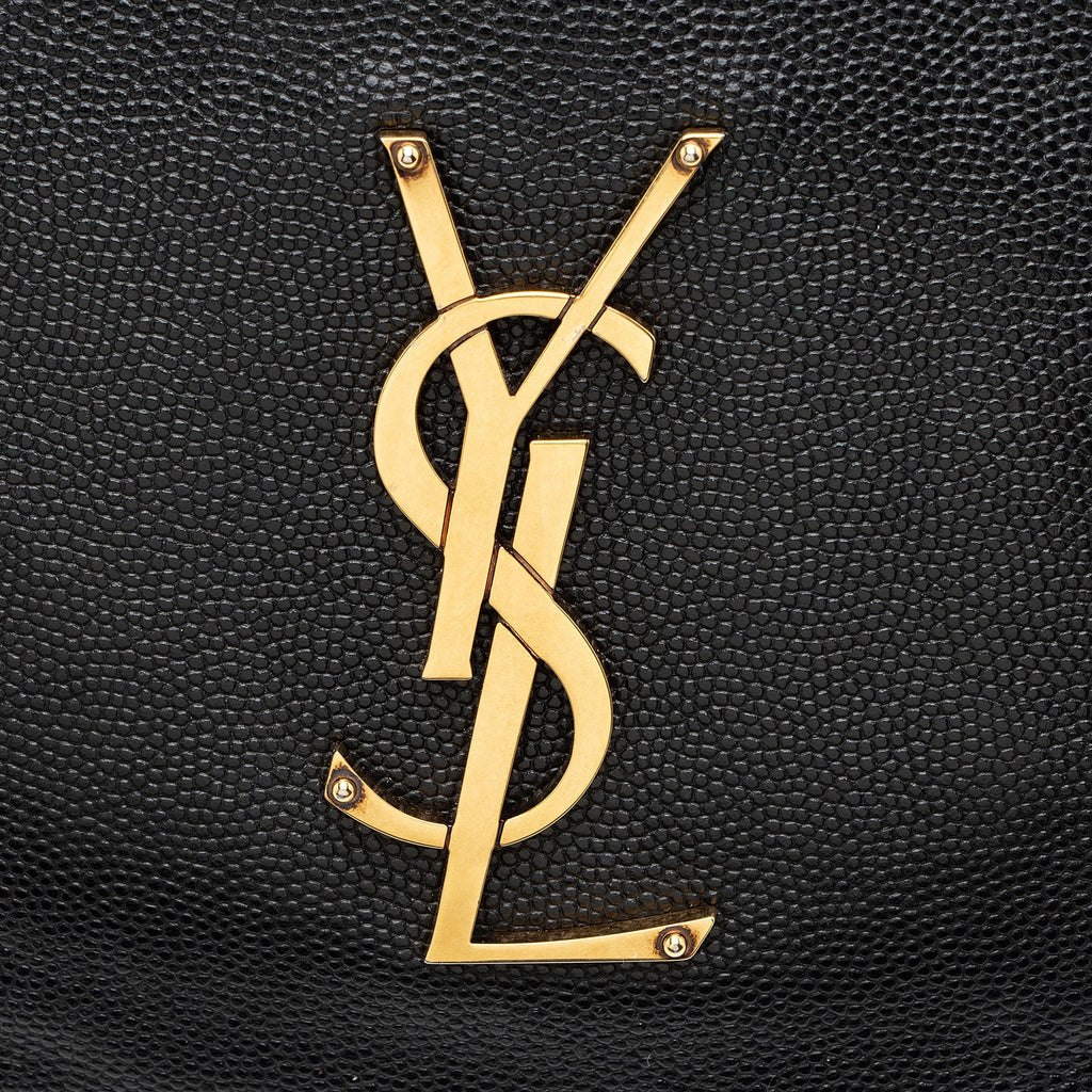 Saint Laurent Calfskin Monogram Cassandre Classic Belt Bag - Black