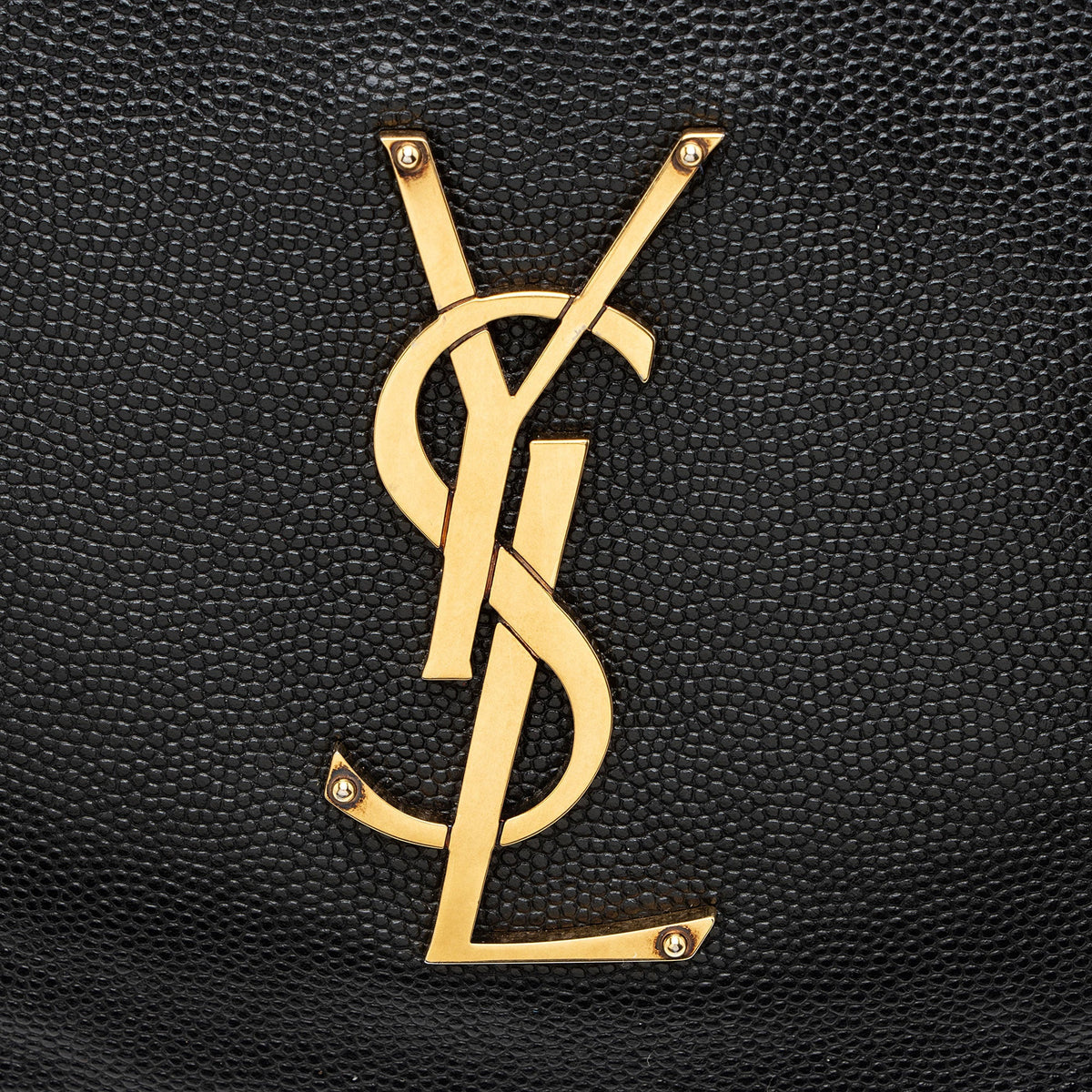 Saint Laurent Calfskin Monogram Cassandre Classic Belt Bag - Black