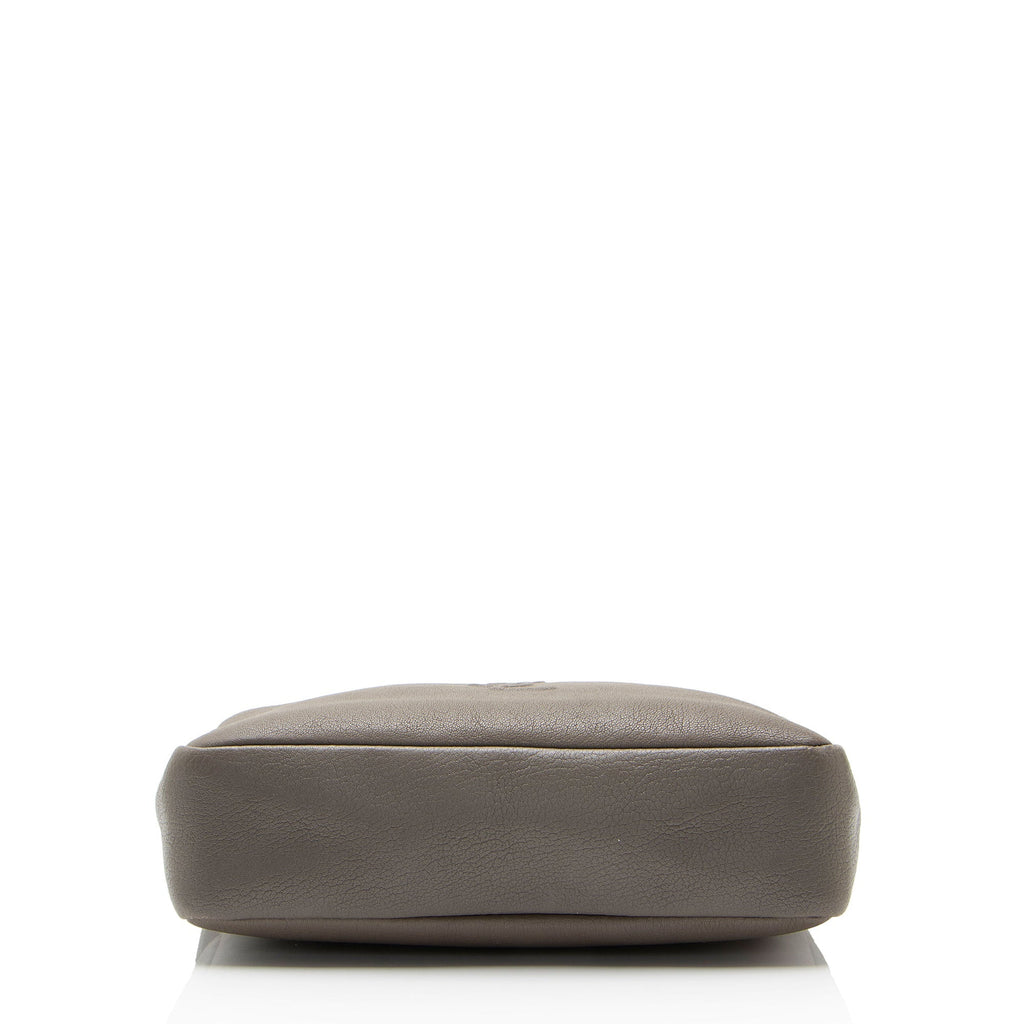 Saint Laurent Calfskin Monogram Lou Camera Bag - Grey