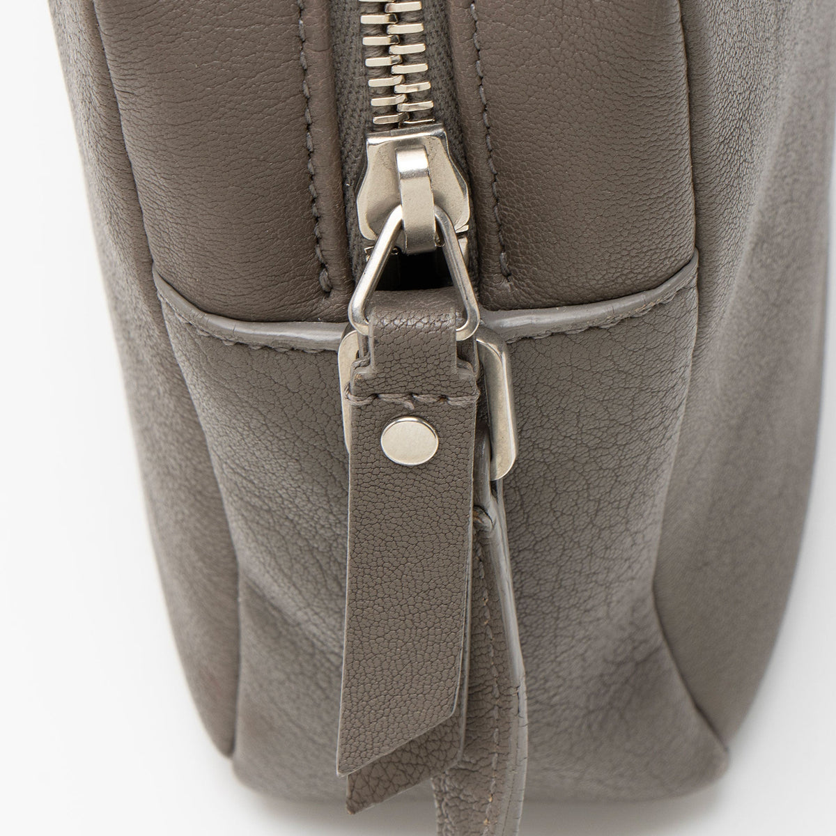 Saint Laurent Calfskin Monogram Lou Camera Bag - Grey