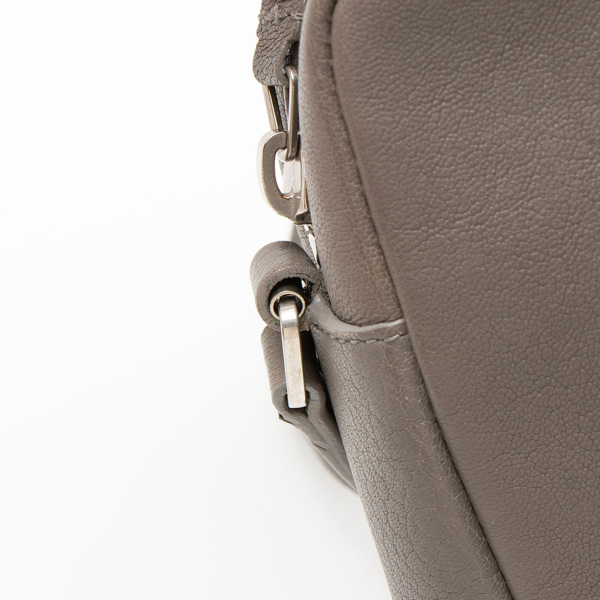 Saint Laurent Calfskin Monogram Lou Camera Bag - Grey