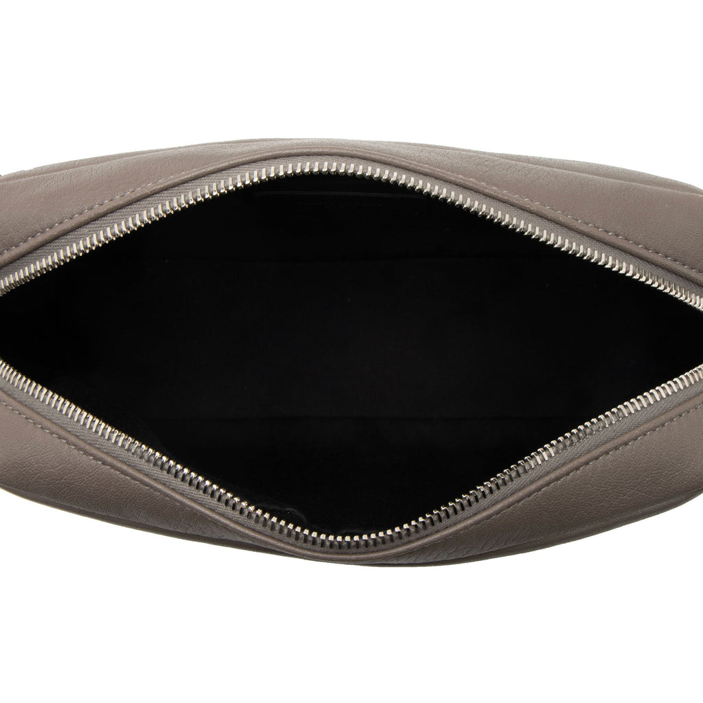 Saint Laurent Calfskin Monogram Lou Camera Bag - Grey