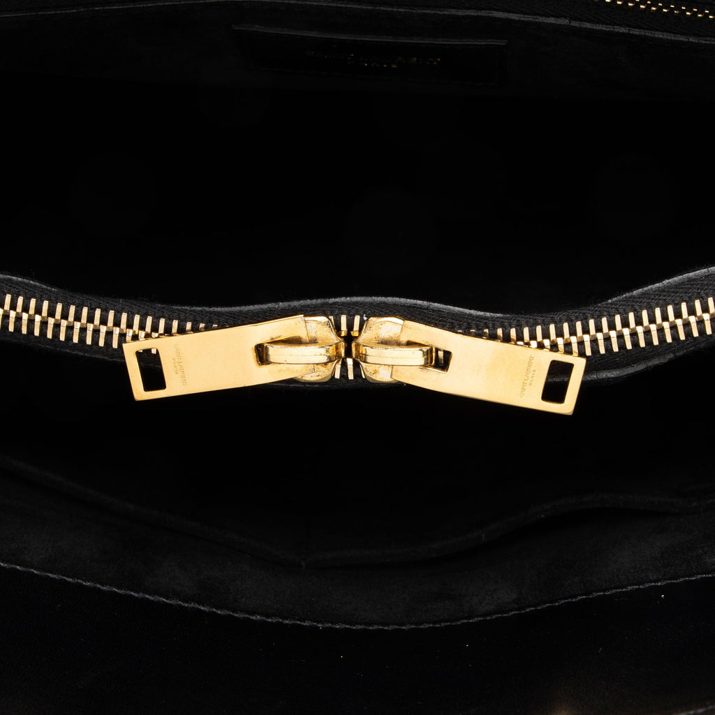 Saint Laurent Calfskin Sac De Jour Small Tote Bag - Black