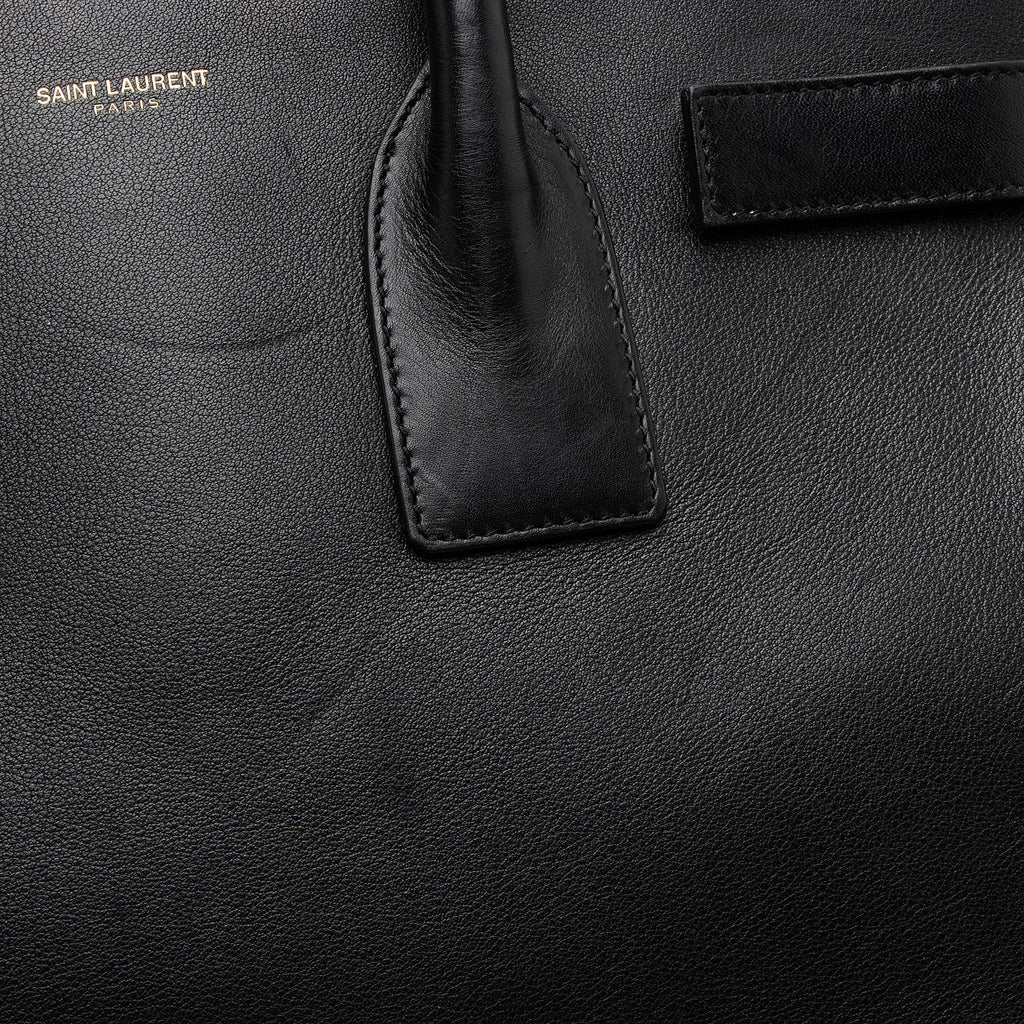 Saint Laurent Calfskin Sac De Jour Small Tote Bag - Black
