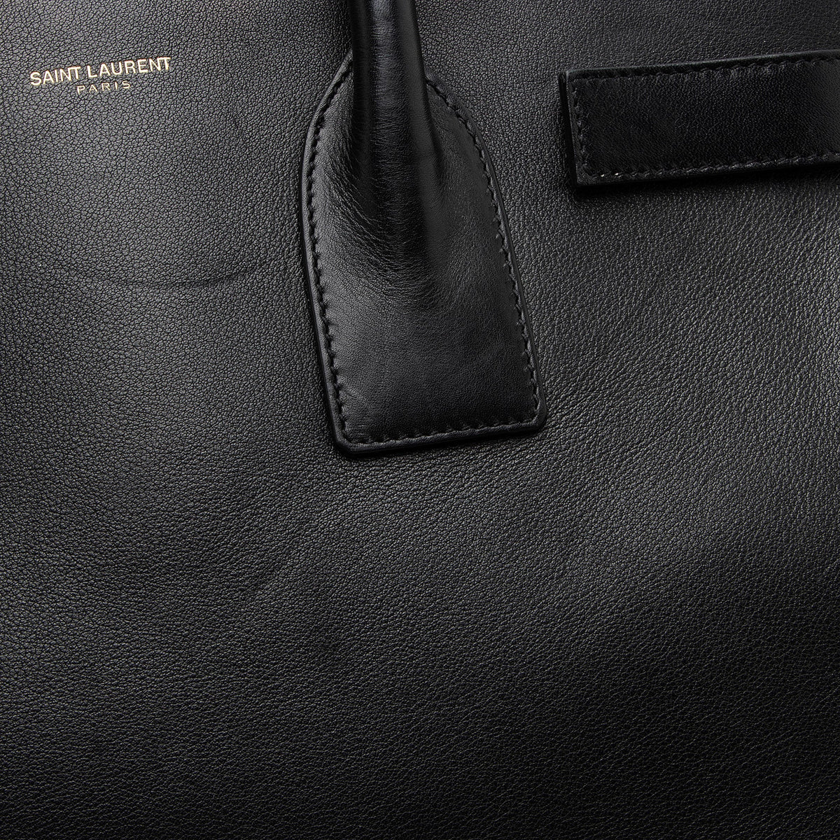 Saint Laurent Calfskin Sac De Jour Small Tote Bag - Black