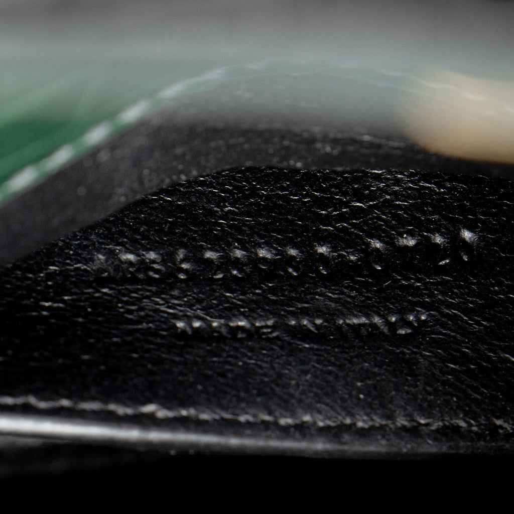 Saint Laurent Croc Embossed Leather Monogram Cassandra Mini Top Handle Satchel - Green