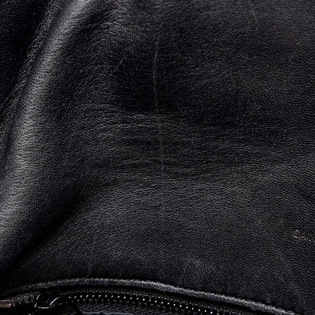 Saint Laurent Lambskin Monogram Puffer LouLou Medium Shoulder Bag - Black