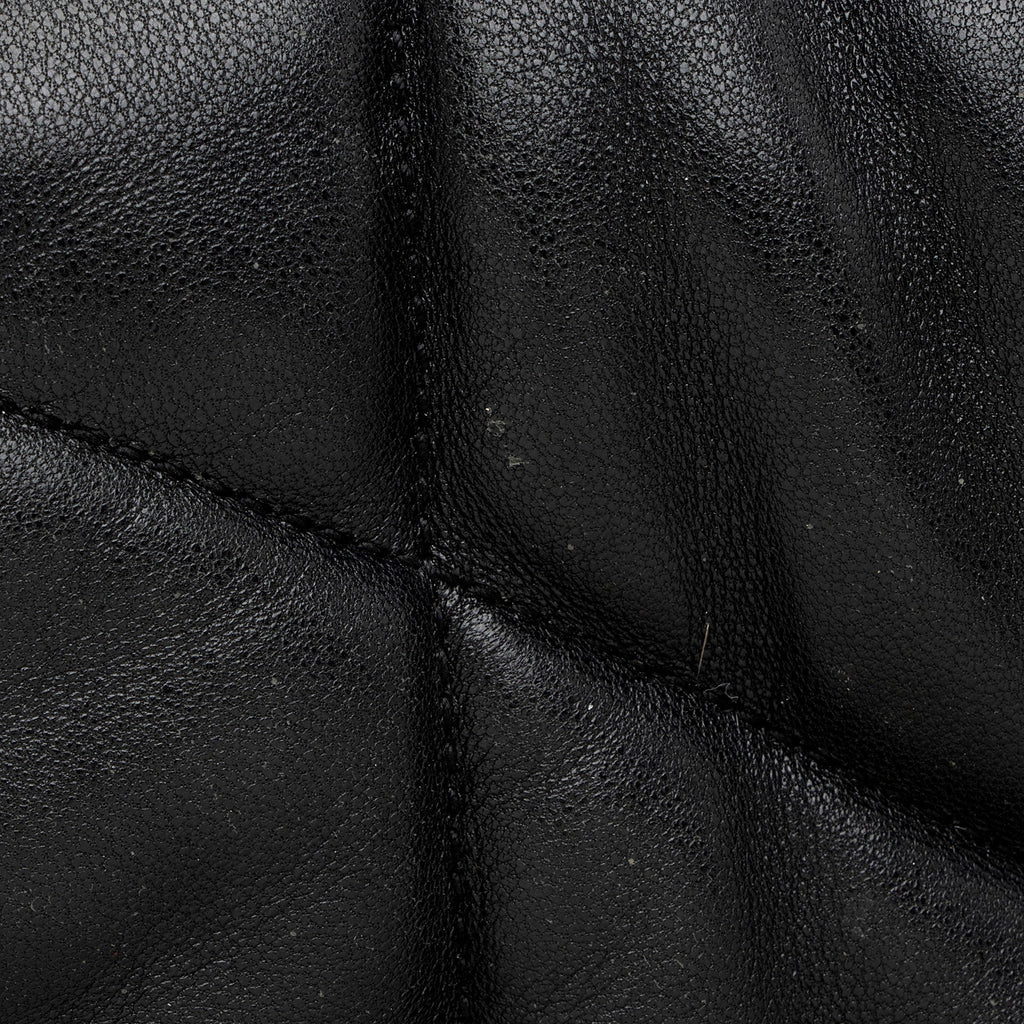 Saint Laurent Lambskin Monogram Puffer LouLou Medium Shoulder Bag - Black