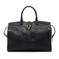 Saint Laurent Large Leather Cabas Chyc Satchel - Black