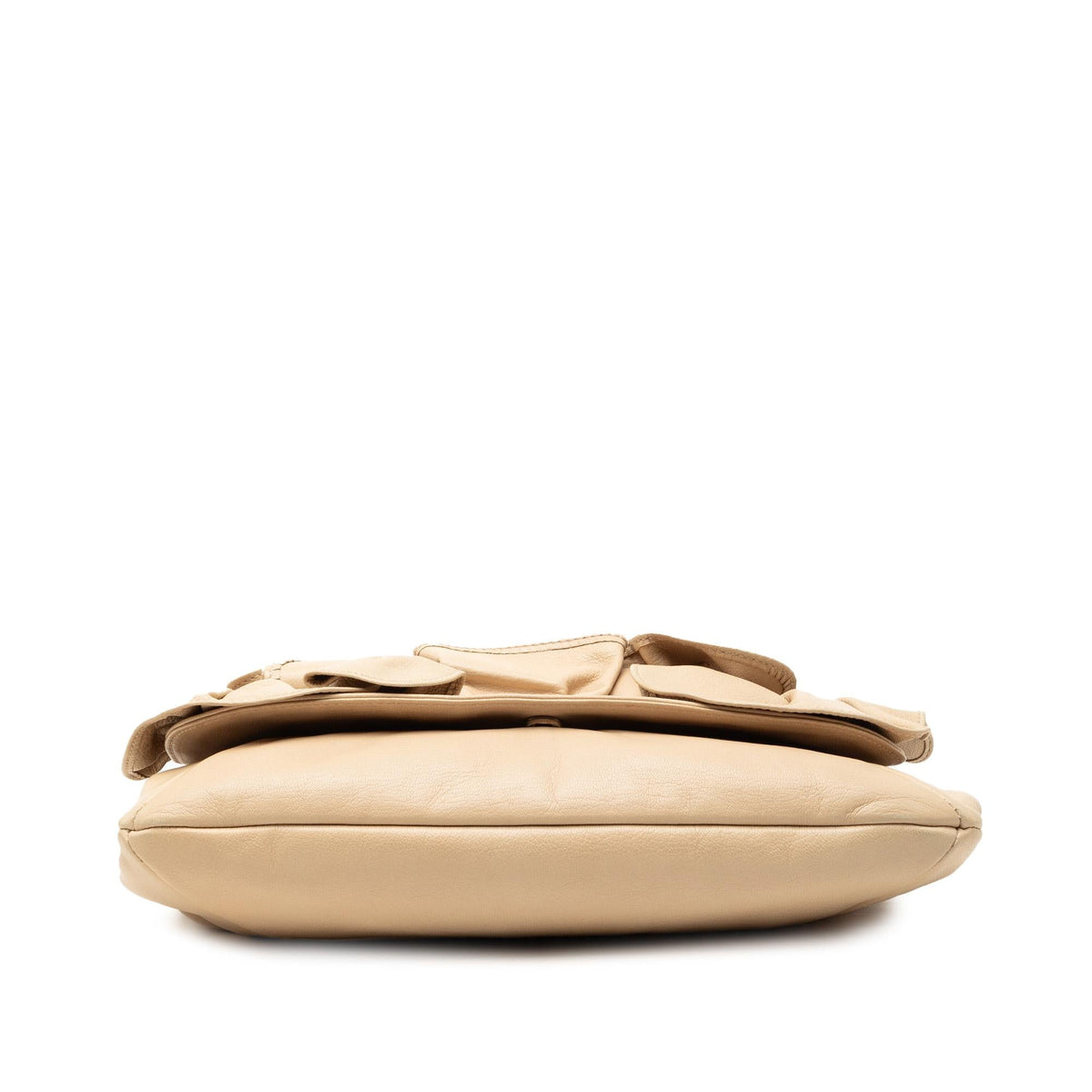 Saint Laurent Leather Nadja Rose Flap Bag - Brown