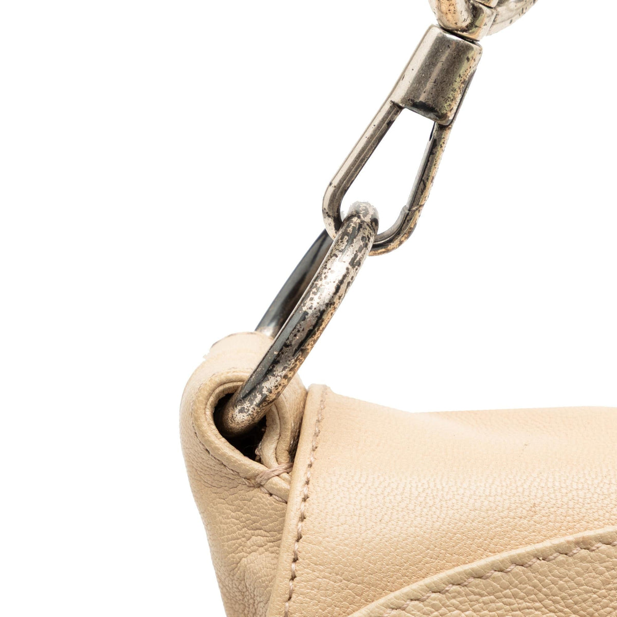 Saint Laurent Leather Nadja Rose Flap Bag - Brown