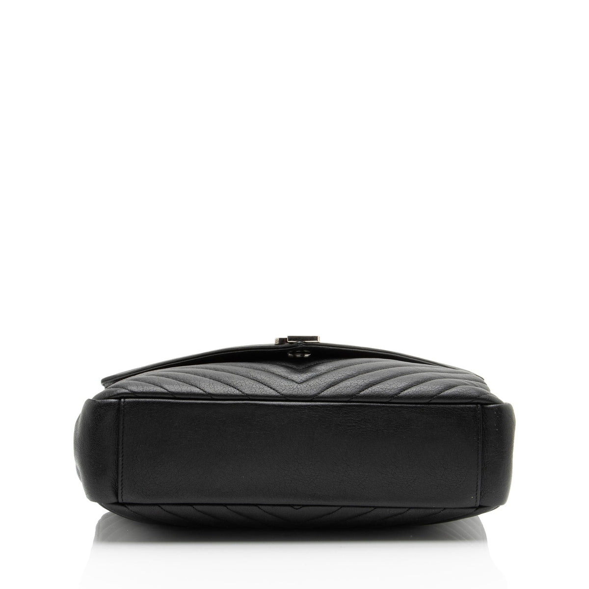 Saint Laurent Matelasse Calfskin Monogram College Large Shoulder Bag - Black