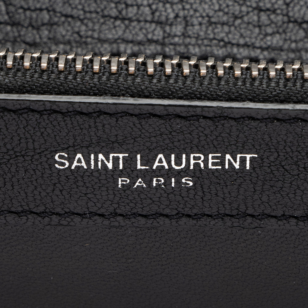 Saint Laurent Matelasse Calfskin Monogram College Large Shoulder Bag - Black