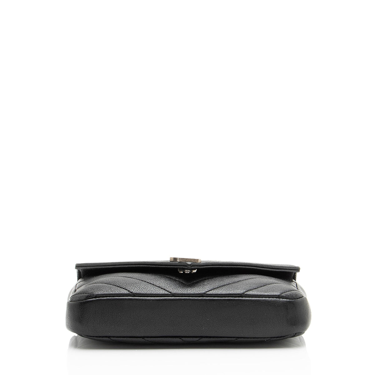 Saint Laurent Matelasse Calfskin Monogram College Mini Shoulder Bag - Black