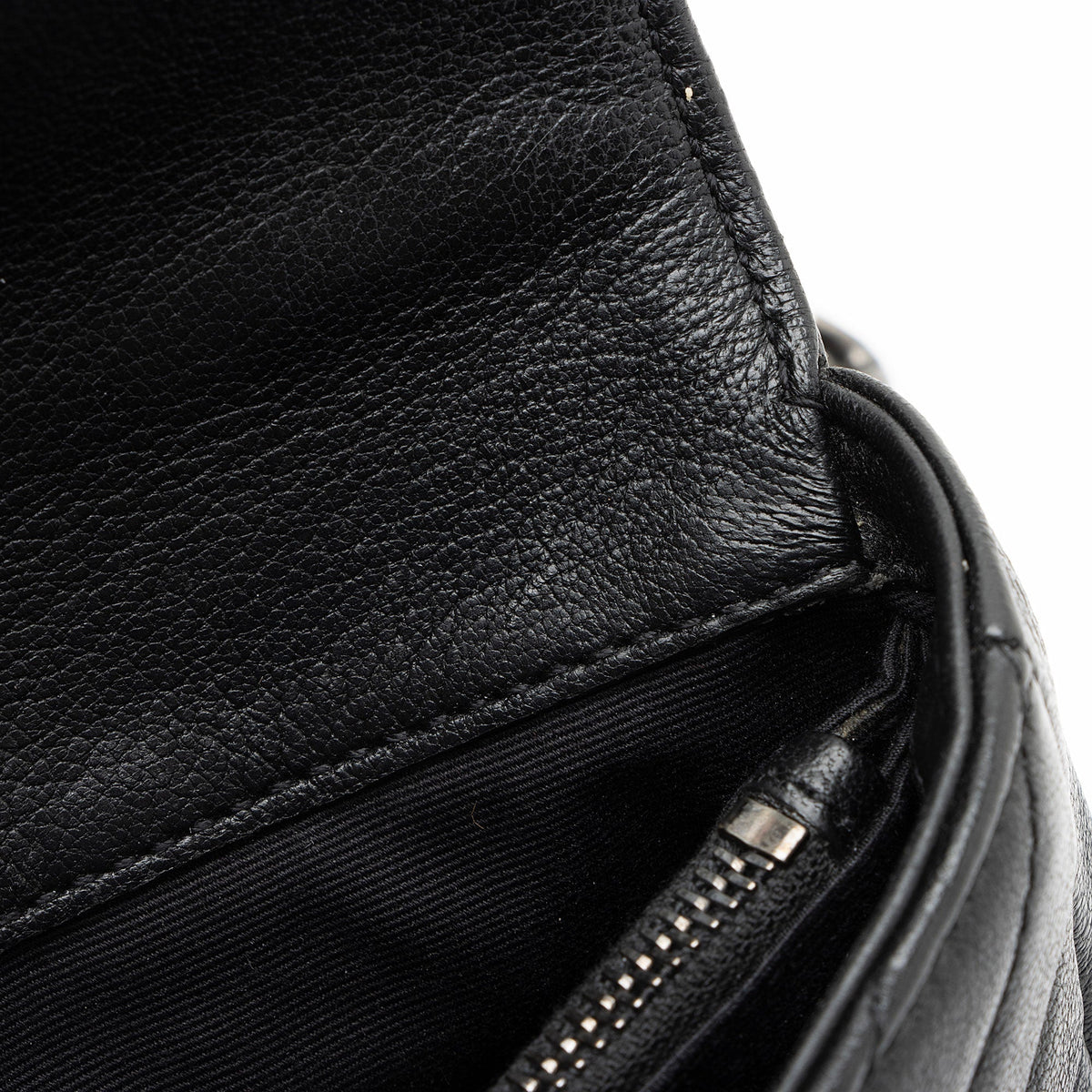 Saint Laurent Matelasse Calfskin Monogram College Mini Shoulder Bag - Black