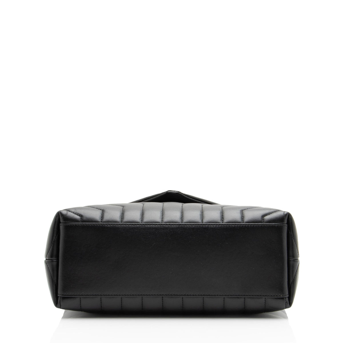 Saint Laurent Matelasse Calfskin Monogram LouLou Chain Medium Shoulder Bag - Black