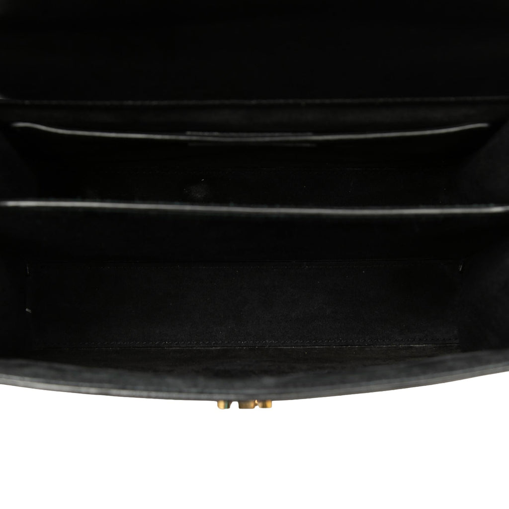 Saint Laurent Medium Canvas Cassandra Top Handle Bag - Black