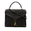Saint Laurent Medium Canvas Cassandra Top Handle Bag - Black