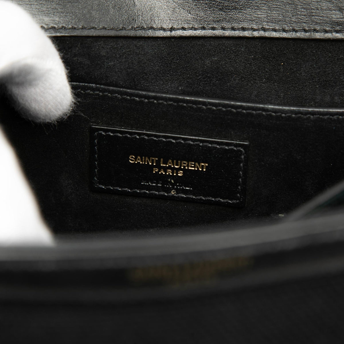 Saint Laurent Medium Canvas Cassandra Top Handle Bag - Black